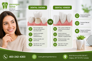 what is the difference between a dental crown and a veneer